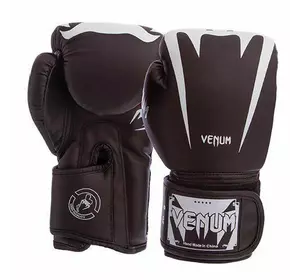 Перчатки боксерские Venum BO-8349 No branding  8oz Черно-белый (37429452)