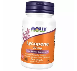 Ликопин, Lycopene 20, Now Foods  50гелкапс (70128015)