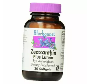 Лютеин и Зеаксантин, Zeaxanthin plus Lutein, Bluebonnet Nutrition  60гелкапс (72393005)