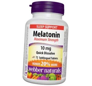 Мелатонин, Melatonin Maximum Strength 10, Webber Naturals  72таб (72485003)