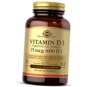 Витамин Д3, Холекальциферол, Vitamin D3 600, Solgar  120вегкапс (36313071)