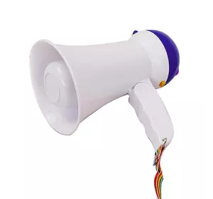 Громкоговоритель мегафон (рупор) HW-1R     Бело-фиолетовый (33508111)