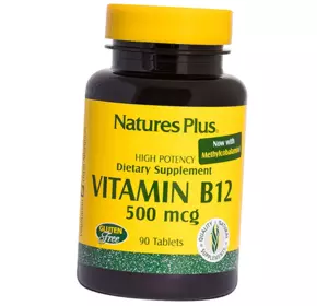 Витамин В12, Метилкобаламин, Vitamin B12 500, Nature's Plus  90таб (36375143)