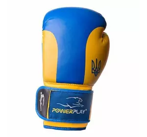 Боксерские перчатки 3021 Power Play  12oz Сине-желтый (37228011)