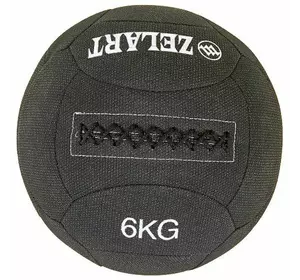 Мяч для кроссфита набивной FI-7224 Zelart  6кг  Черный (56363032)