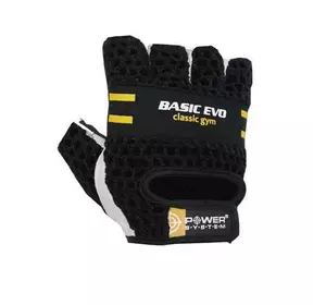 Перчатки для фитнеса и тяжелой атлетики Basic Evo PS-2100 Power System  S Черно-желтый (07227046)