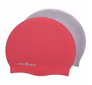 Шапочка для плавания двухсторонняя Reverse Champion M055001 Mad Wave   Розово-серый (60444174)