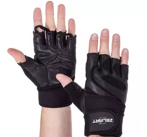 Перчатки для тяжелой атлетики SB-161074 Zelart  XXL Черный (07363045)