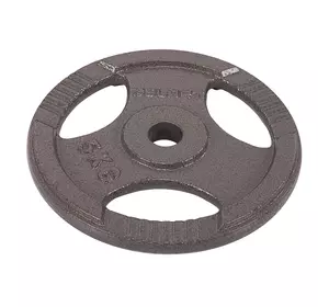 Блины (диски) стальные с хватом TA-7790 Zelart  5кг  Черный (58363159)