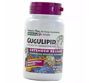 Гугулипид с замедленным высвобождением, Herbal Actives Gugulipid 1000, Nature's Plus  30таб (71375051)