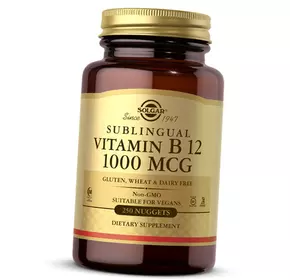 Сублингвальный Витамин В12, Sublingual Vitamin B12 1000, Solgar  250таб (36313153)