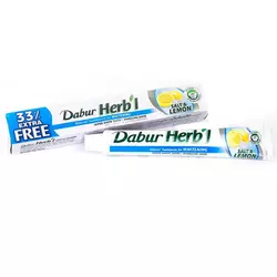 Зубная паста отбеливающая соль с лимоном, Herb'l Salt Lemon, Dabur  80г  (43634036)