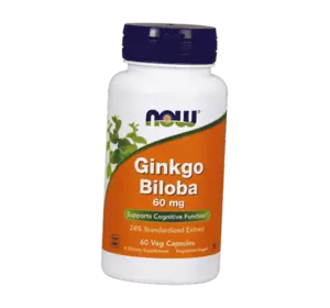 Экстракт Гинкго Билоба, Ginkgo Biloba 60, Now Foods  60вегкапс (71128009)