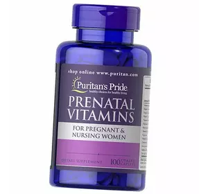 Пренатальные витамины, Prenatal Vitamins, Puritan's Pride  100каплет (36367102)