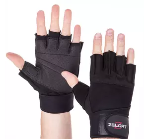 Перчатки для тяжелой атлетики SB-161099 Zelart  M Черный (07363031)