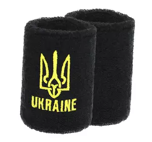 Напульсник спортивный махровый Ukraine BC-9282    Черный (35508020)