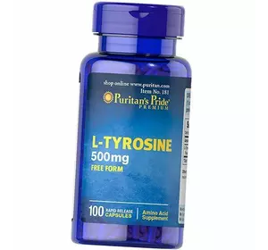 Аминокислота Тирозин, L-Tyrosine 500, Puritan's Pride  100капс (27095001)