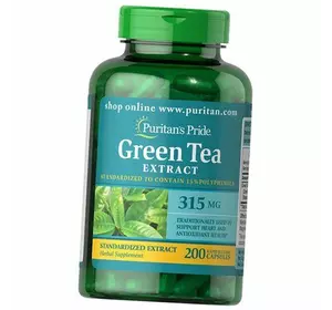 Экстракт зеленого чая, Green Tea Standardized Extract 315, Puritan's Pride  200капс (71367046)