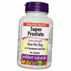 Комплекс для здоровья простаты, Super Prostate Extra Strength, Webber Naturals  60гелкапс (71485001)