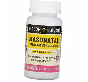 Поливитамины для беременных, Masonatal Prenatal Formulation, Mason Natural  100таб (36529016)