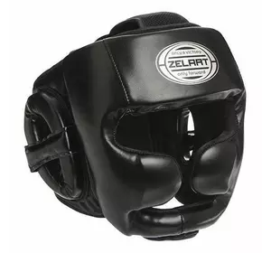 Шлем боксерский с полной защитой BO-1367 Zelart  XL Черно-серебряный (37363091)