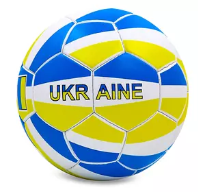 Мяч футбольный Ukraine FB-0047-784 Ballonstar  №5 Бело-желто-синий (57566142)
