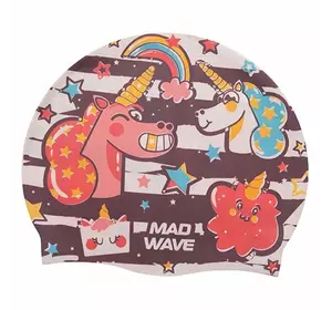 Шапочка для плавания детская Unicorn M057914 Mad Wave   Коричневый (60444168)