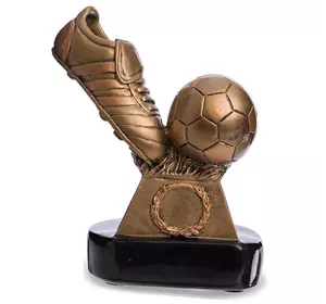 Статуэтка наградная спортивная Футбол Бутса с мячом C-4105-B     Бронза (33508284)