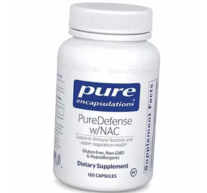 Поддержка иммунитета и здоровья дыхательных путей, PureDefense with NAC, Pure Encapsulations  120капс (72361019)