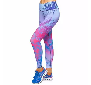 Лосины для фитнеса и йоги с принтом YH62 Domino  L Фиолетово-красный (06507007)