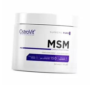МСМ, Метилсульфонилметан, Pure MSM Powder, Ostrovit  300г (03250009)