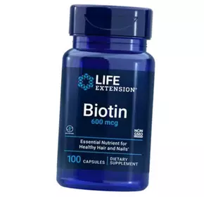 Биотин, Biotin 600, Life Extension  100капс (36346073)