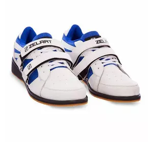 Штангетки обувь для тяжелой атлетики OB-1266 Zelart  45 Бело-синий (06363042)