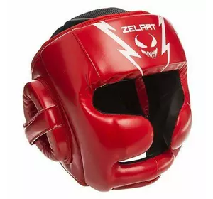 Шлем боксерский с полной защитой BO-1375 Zelart  M Красно-белый (37363094)