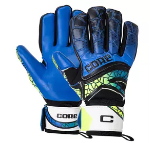 Перчатки вратарские с защитой пальцев FB-9533 Core  9 Синий (57568008)