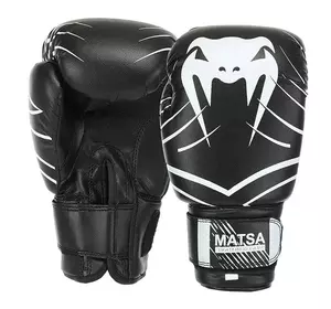 Перчатки боксерские MA-0033 Matsa  10oz Черный (37429157)
