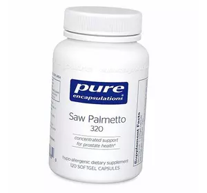 Экстракт Со Пальметто, Saw Palmetto 320, Pure Encapsulations  120гелкапс (71361012)