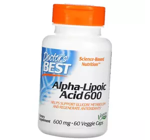 Липоевая кислота, Alpha-Lipoic Acid 600, Doctor's Best  60вегкапс (70327005)