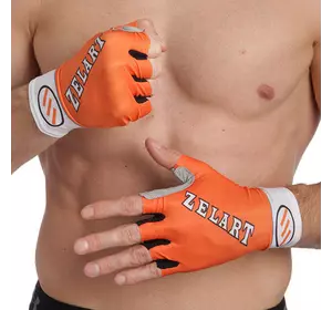 Перчатки для фитнеса с эластичной манжетой ZG-3601   XS Оранжевый (07363015)