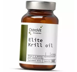 Масло Антарктического Криля с Астаксантином, Pharma Elite Krill Oil, Ostrovit  60гелкапс (67250009)