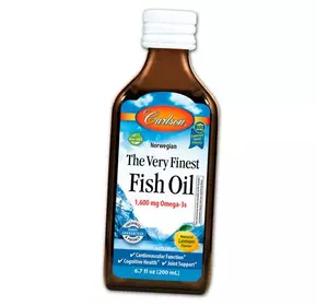 Норвежский Рыбий Жир, The Very Finest Fish Oil, Carlson Labs  200мл Лимон (67353021)