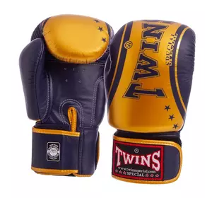 Перчатки боксерские кожаные FBGVL3-TW4 Twins  12oz Черно-золотой (37426151)