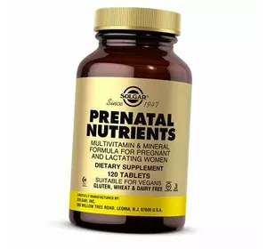 Витамины для беременных, Prenatal Nutrients, Solgar  120таб (36313001)