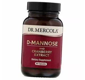 D-манноза с клюквой, D-Mannose and Cranberry Extract, Dr. Mercola  60капс (72387007)
