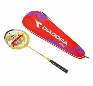 Ракетка для бадминтона в чехле Diadora D200    Оранжево-черный (60429179)