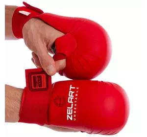 Накладки (перчатки) для карате BO-7250 Zelart  S Красный (37429098)