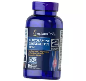 Глюкозамин Хондроитин МСМ, Triple Strength Glucosamine Chondroitin and MSM, Puritan's Pride  180каплет (03367009)