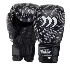 Перчатки боксерские MA-7762 Matsa  4oz Черный (37240045)