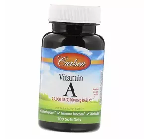 Витамин А, Vitamin A 25000, Carlson Labs  100гелкапс (36353073)