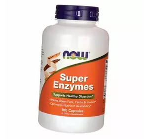 Суперферменты для поддержки пищеварения, Super Enzymes Caps, Now Foods  180капс (69128016)